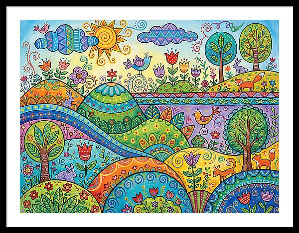 Colorful Folk Landscape