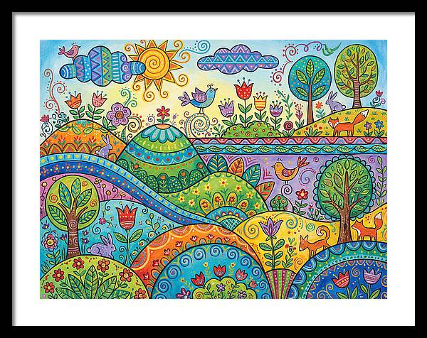 Colorful Folk Landscape