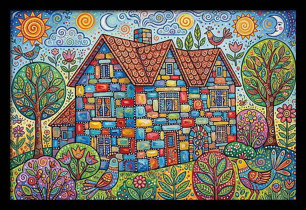 Colorful Folk Stone House