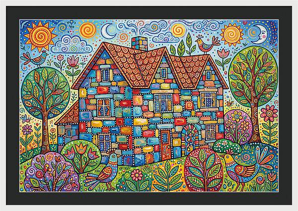 Colorful Folk Stone House