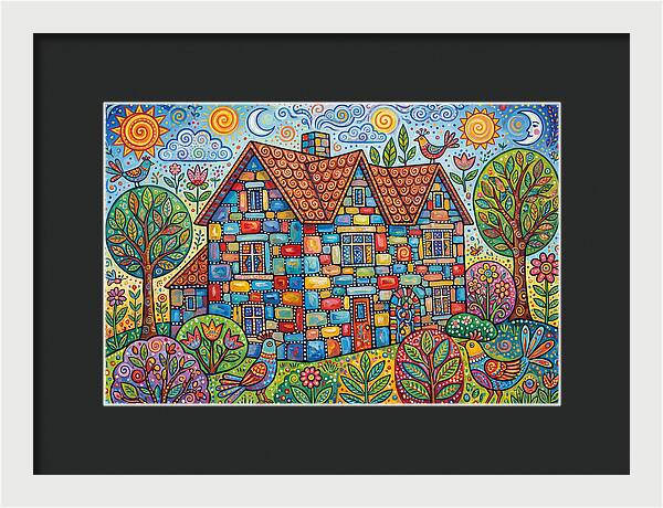 Colorful Folk Stone House