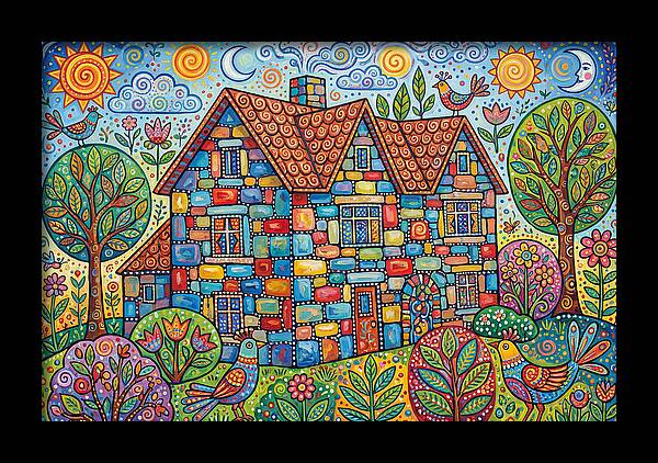 Colorful Folk Stone House