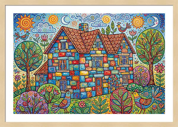 Colorful Folk Stone House