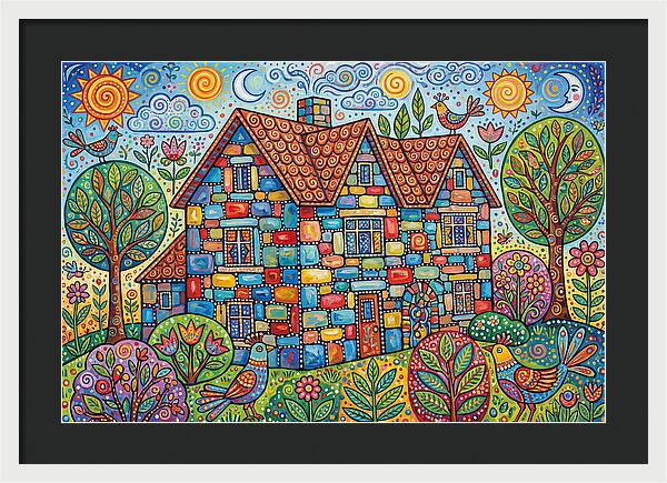 Colorful Folk Stone House