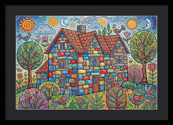 Colorful Folk Stone House