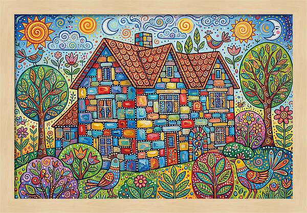 Colorful Folk Stone House