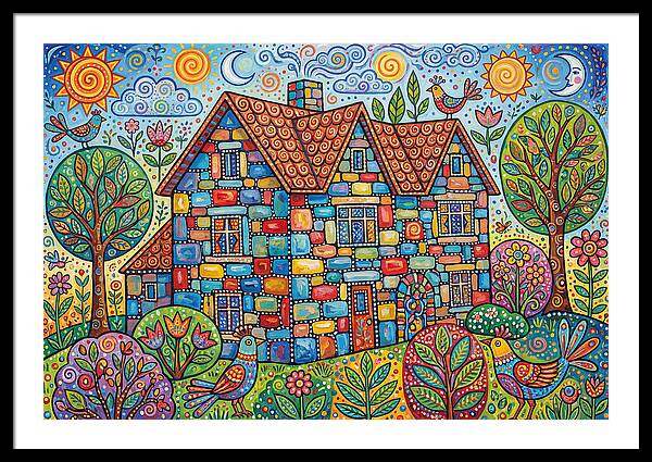 Colorful Folk Stone House