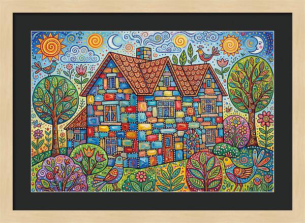 Colorful Folk Stone House
