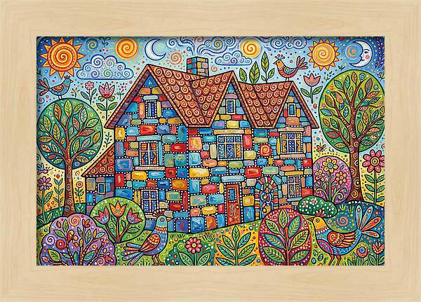 Colorful Folk Stone House