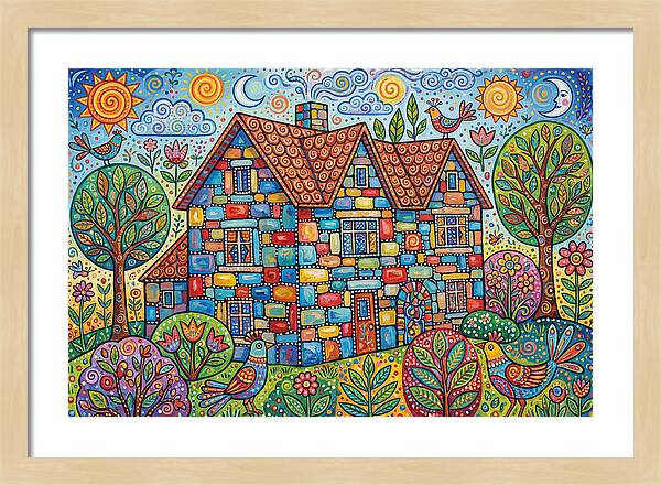 Colorful Folk Stone House