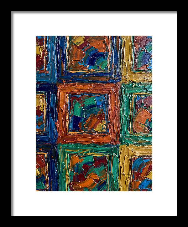 Colorful Frames In Palette Knife Style
