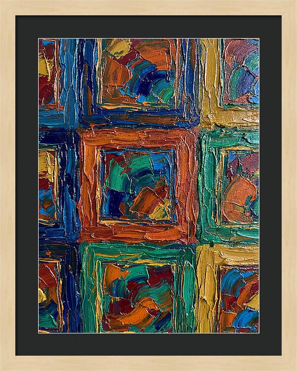 Colorful Frames In Palette Knife Style