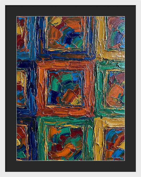 Colorful Frames In Palette Knife Style