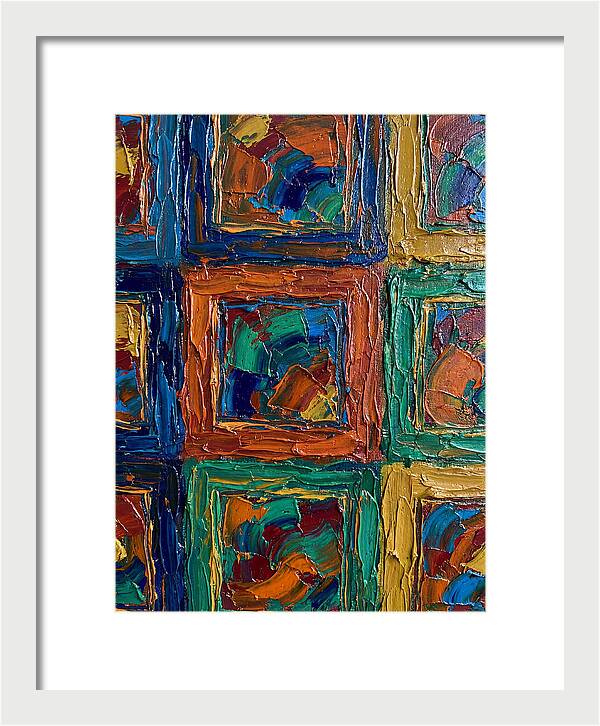 Colorful Frames In Palette Knife Style
