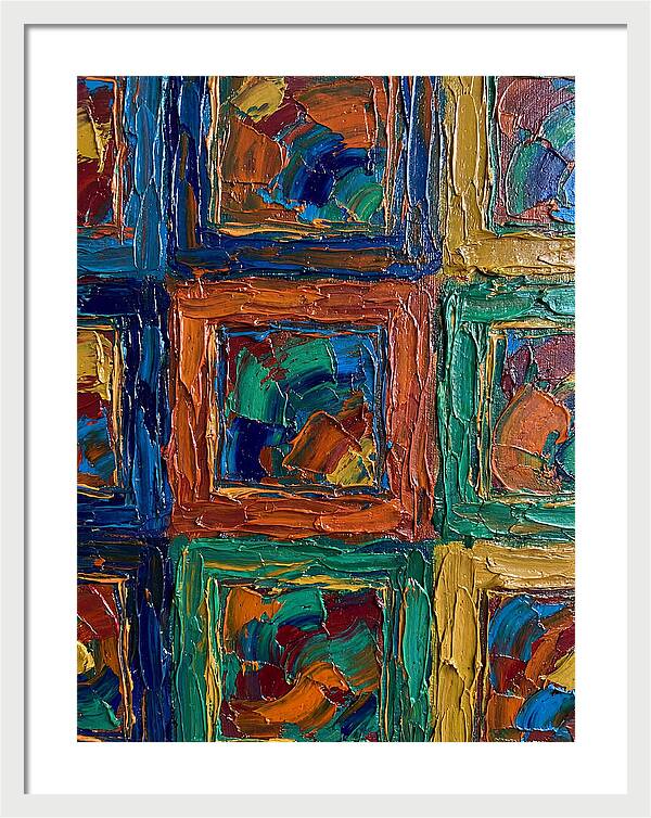 Colorful Frames In Palette Knife Style