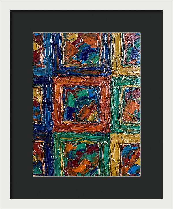 Colorful Frames In Palette Knife Style