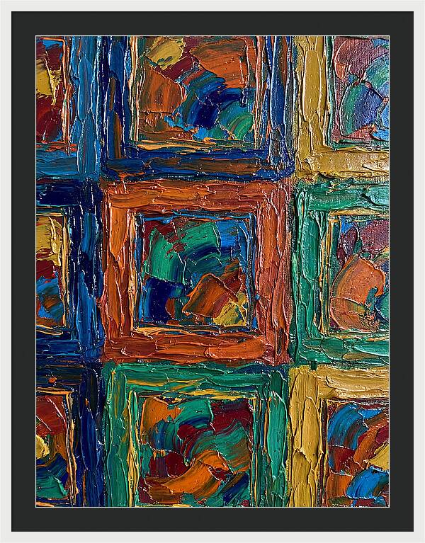 Colorful Frames In Palette Knife Style