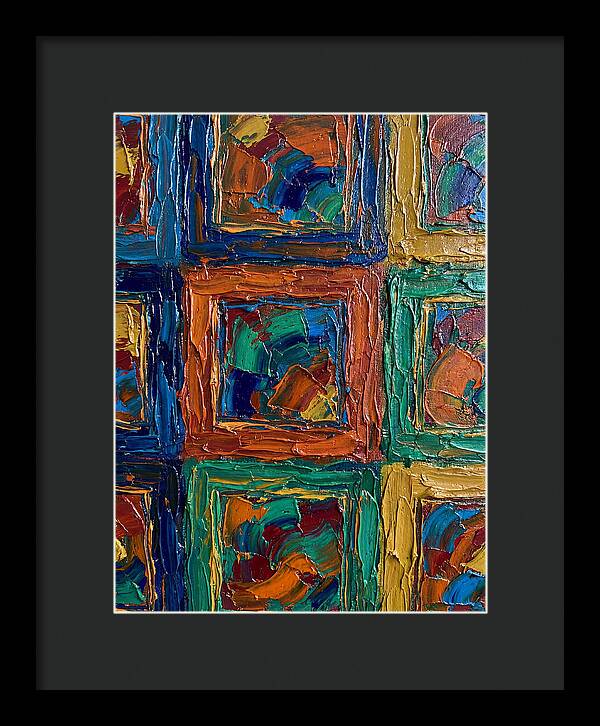 Colorful Frames In Palette Knife Style