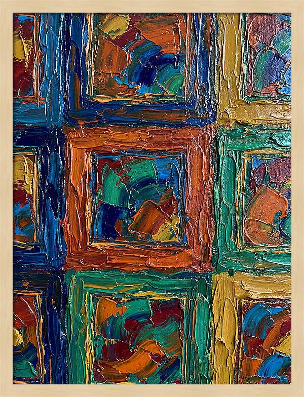 Colorful Frames In Palette Knife Style