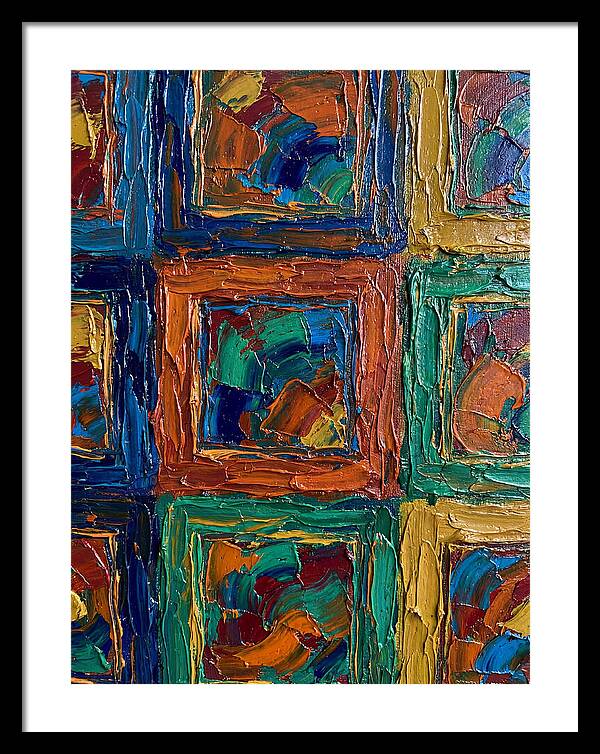 Colorful Frames In Palette Knife Style