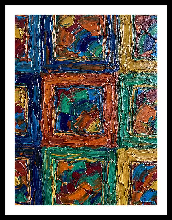 Colorful Frames In Palette Knife Style