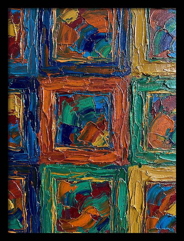 Colorful Frames In Palette Knife Style