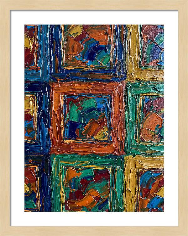 Colorful Frames In Palette Knife Style