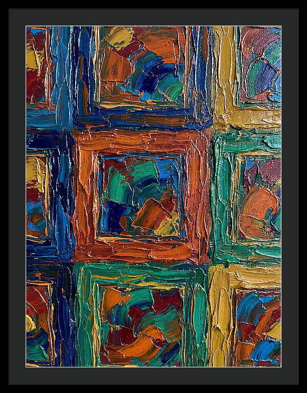 Colorful Frames In Palette Knife Style