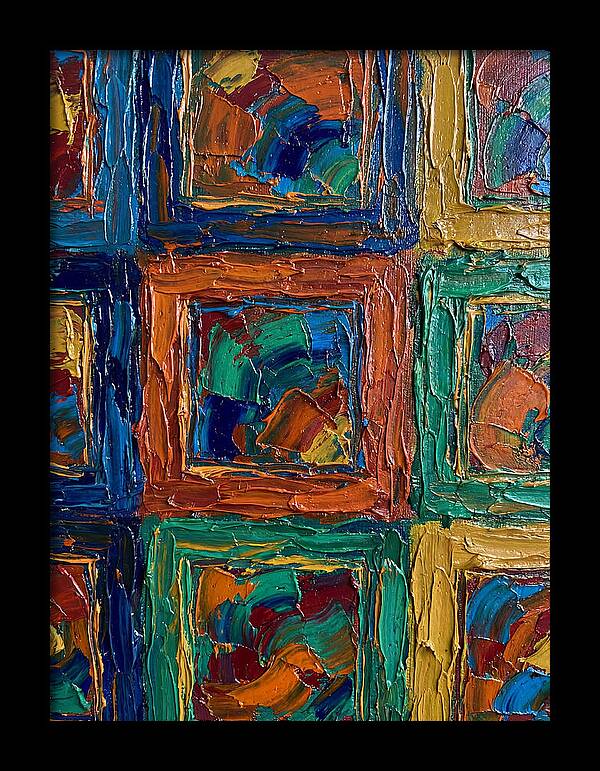 Colorful Frames In Palette Knife Style