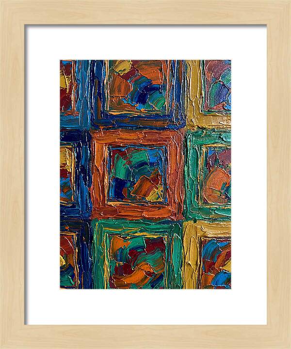 Colorful Frames In Palette Knife Style