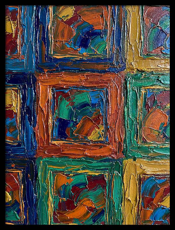 Colorful Frames In Palette Knife Style
