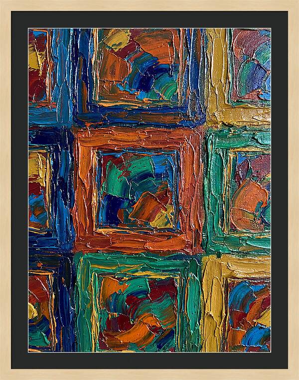 Colorful Frames In Palette Knife Style