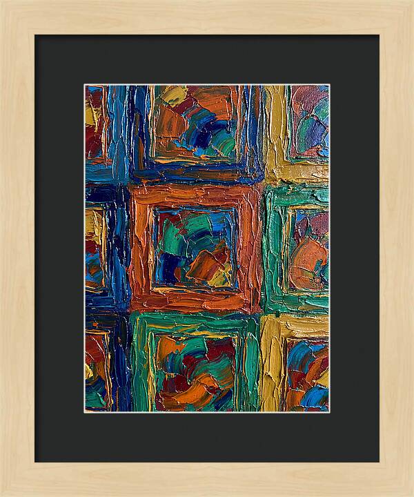 Colorful Frames In Palette Knife Style