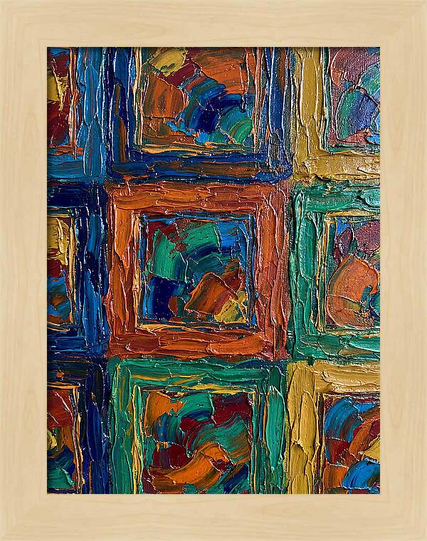 Colorful Frames In Palette Knife Style