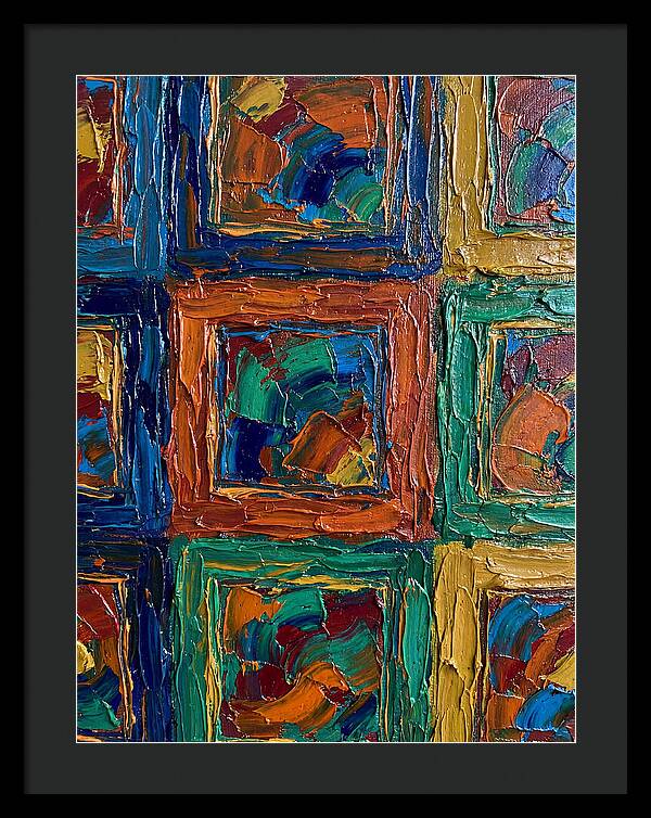 Colorful Frames In Palette Knife Style