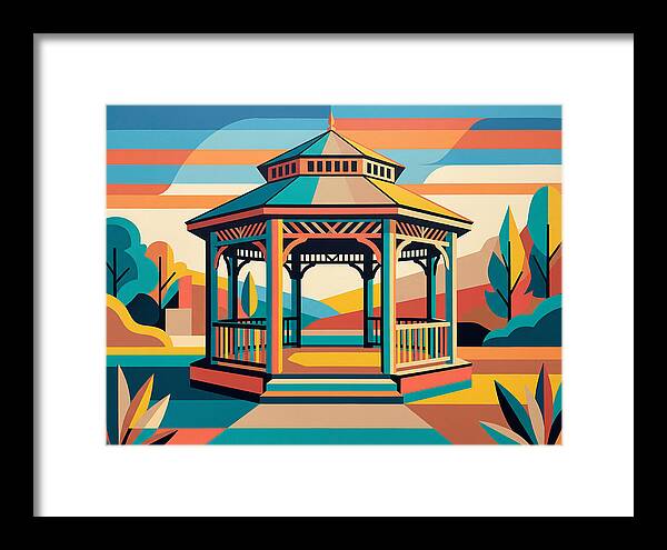 Colorful Gazebo In Nature