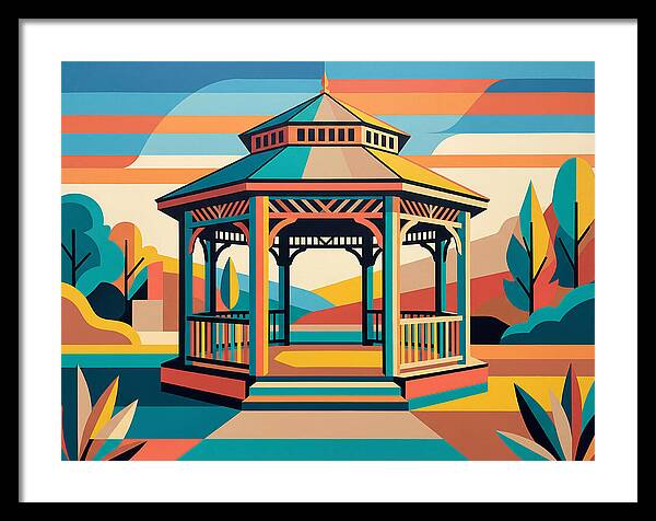Colorful Gazebo In Nature