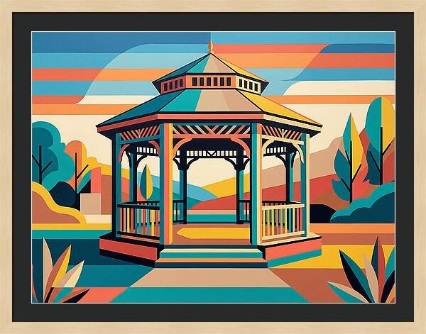 Colorful Gazebo In Nature