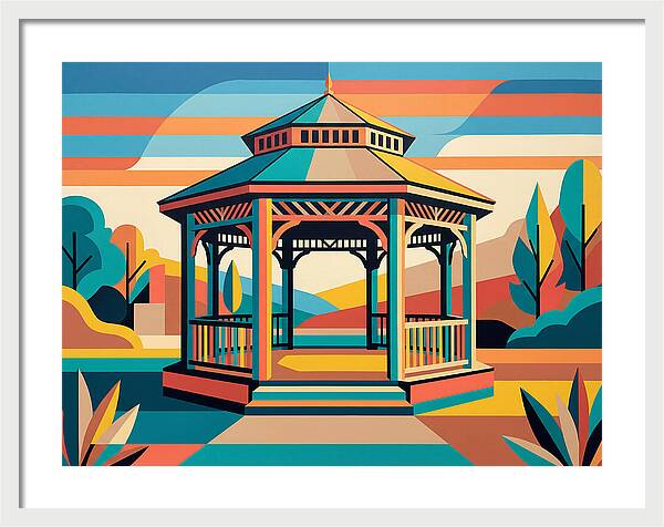 Colorful Gazebo In Nature