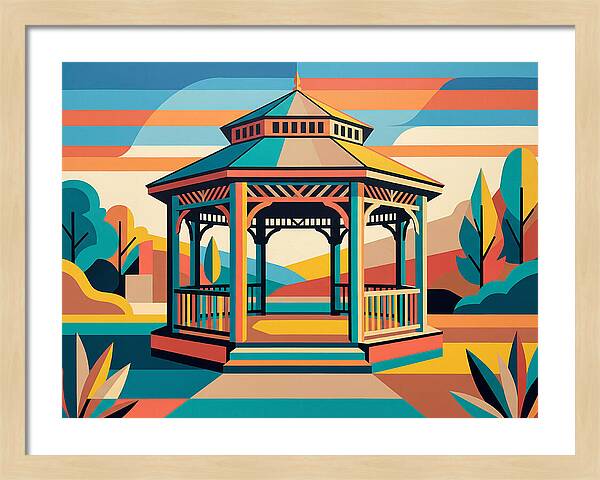 Colorful Gazebo In Nature