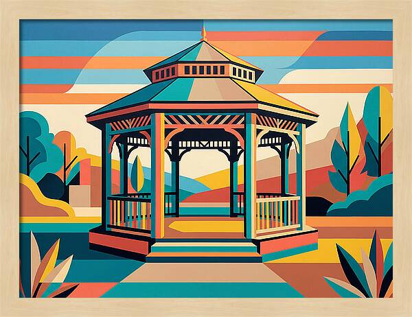 Colorful Gazebo In Nature