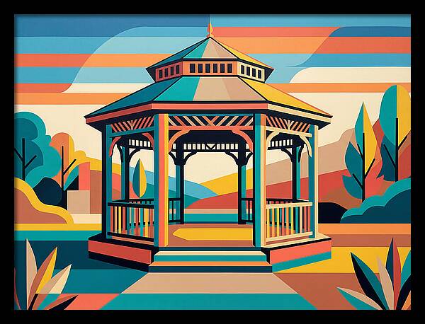 Colorful Gazebo In Nature