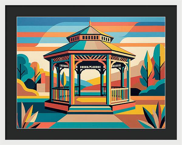 Colorful Gazebo In Nature