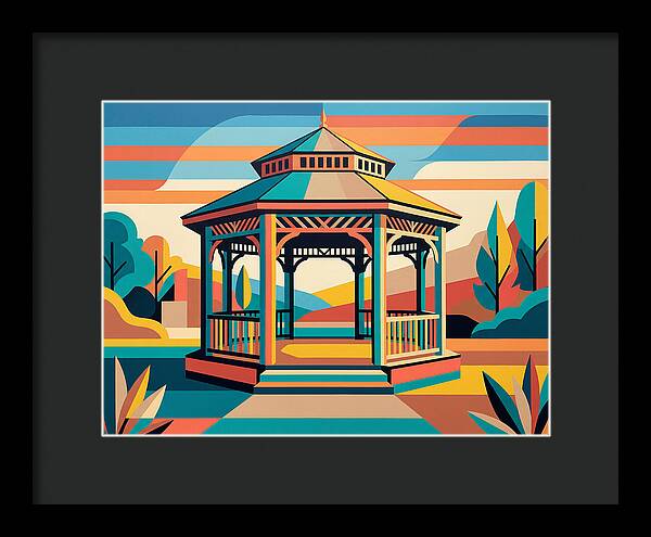 Colorful Gazebo In Nature