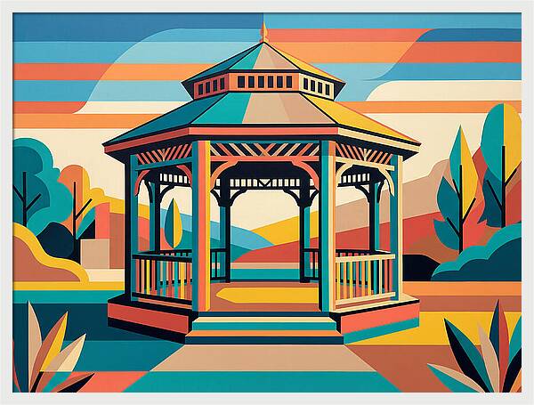 Colorful Gazebo In Nature