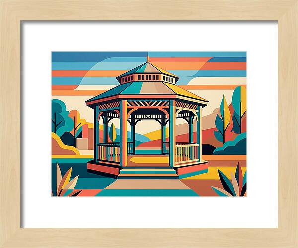 Colorful Gazebo In Nature