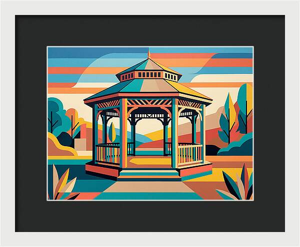 Colorful Gazebo In Nature