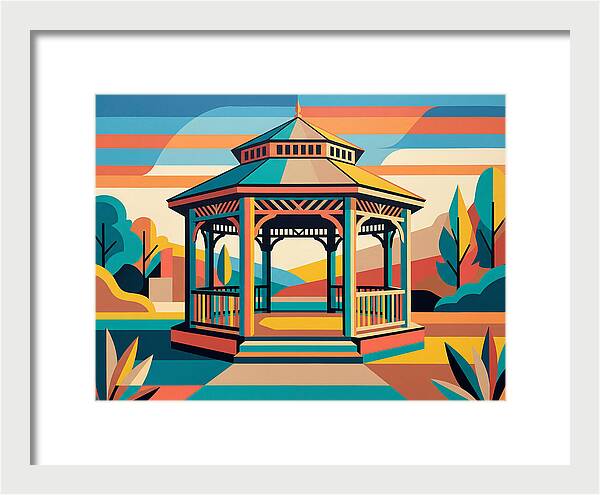 Colorful Gazebo In Nature