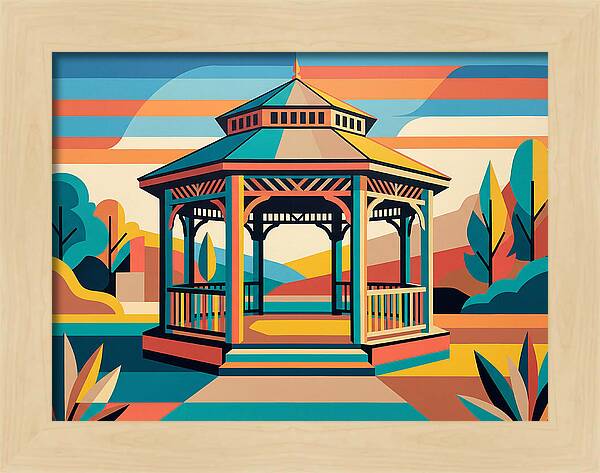 Colorful Gazebo In Nature