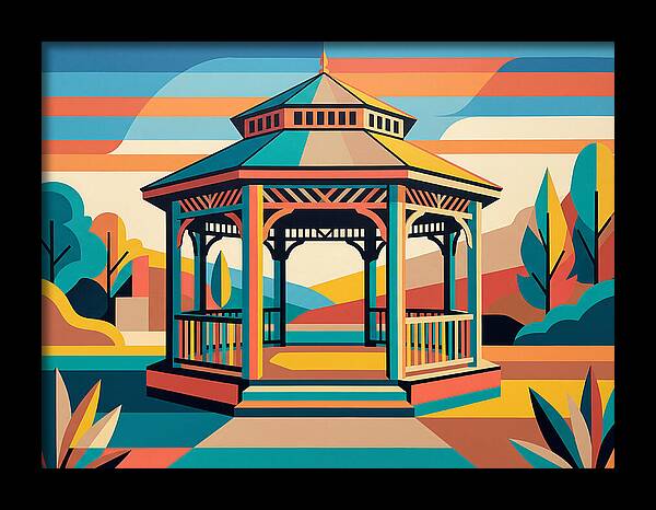 Colorful Gazebo In Nature